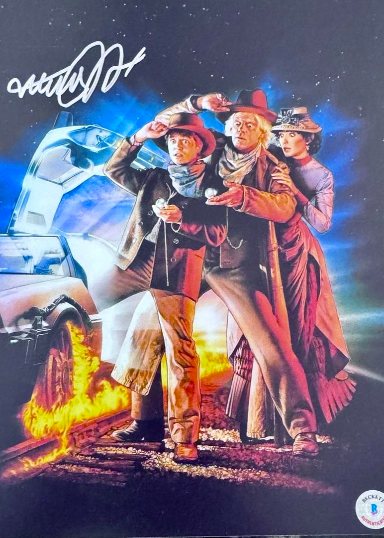 Michael J. Fox Signed 8X10 Photo (Back To The Future) - Beckett COA #02